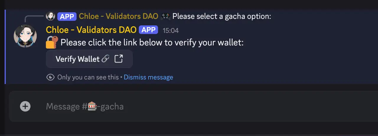 Verify Wallet Button