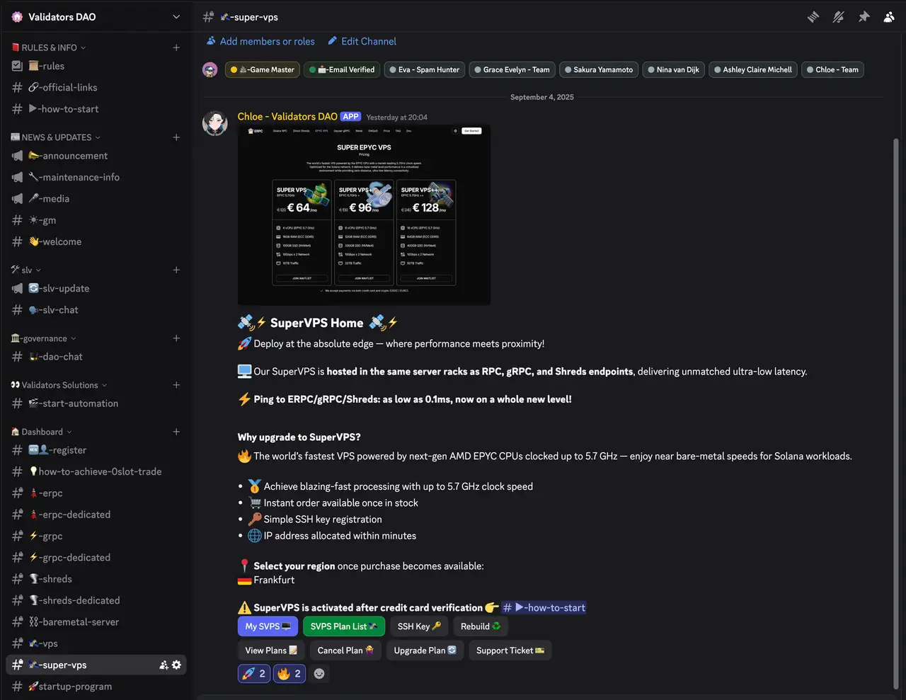 Discord SUPER EPYC VPS